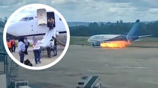 Flammen aus Triebwerk - Indonesien: Boeing 737 musste Start abbrechen