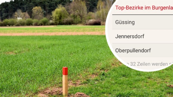 Große Österreich-Karte - Grundstück gesucht? Hier ist es noch leistbar